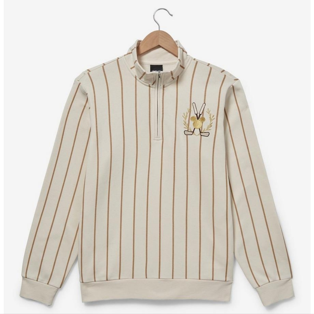 Disney Mickey Mouse Golf Striped Quarter-Zip Sweatshirt